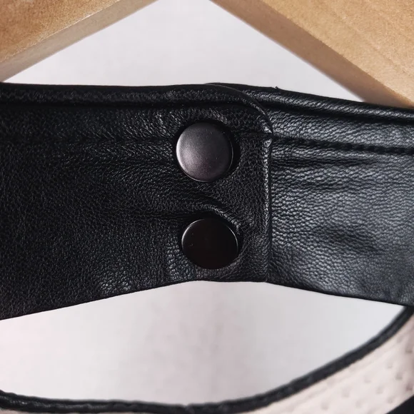 RACHEL Rachel Roy Textured A Line Skater Faux Leather Trim Scuba Dress - Picture 9 of 16